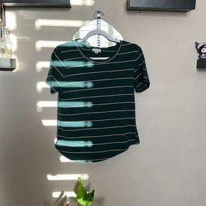 Small forrest green striped shirt